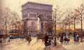Arc De Triomphe parisien gouache Eugène Galien Laloue